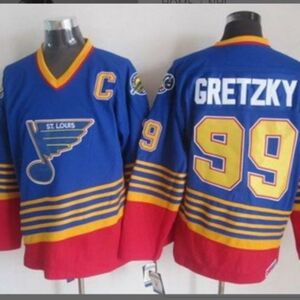READ St. Louis Blues x CCM x Wayne Gretzky #99 1995 throwback blue S-3XL